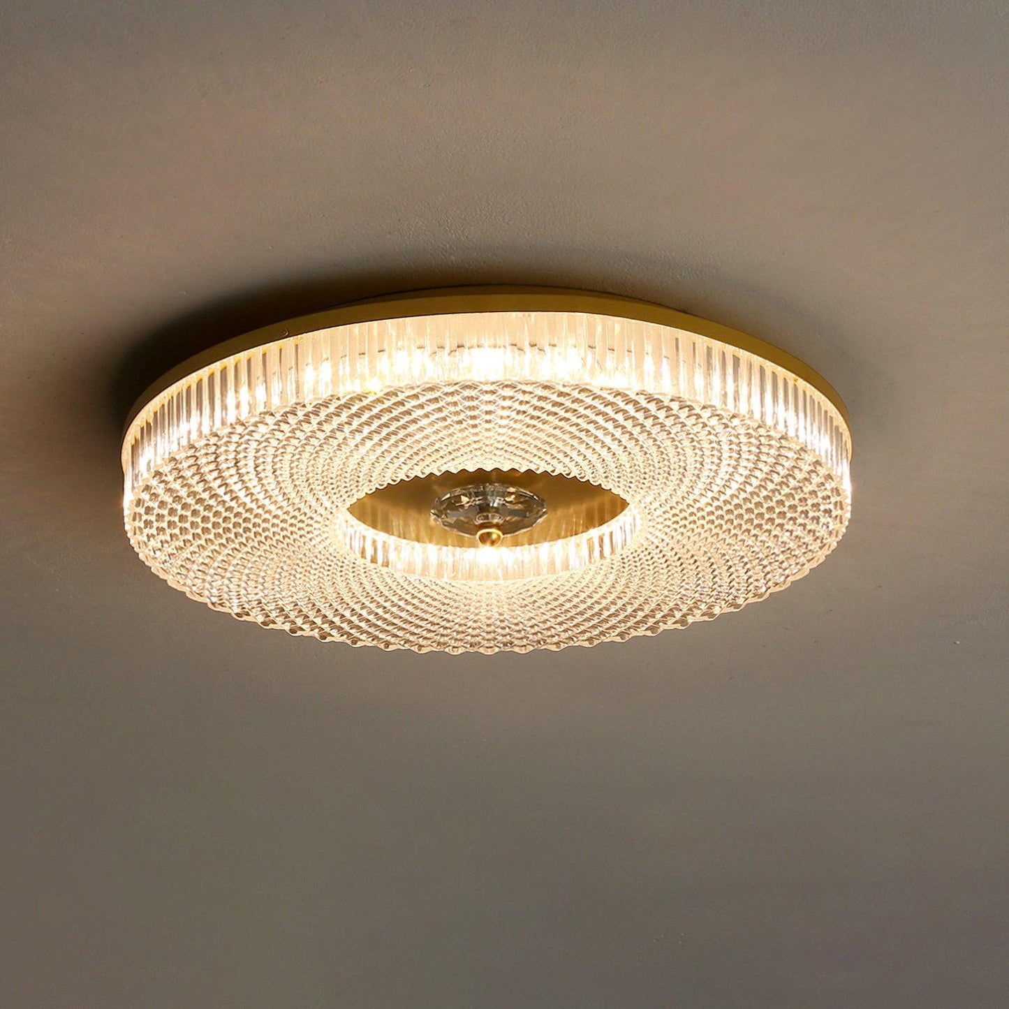 Ayla LED Flush Mount Ceiling Light | Metal & Acrylic | 40cm or 50cm Diameter