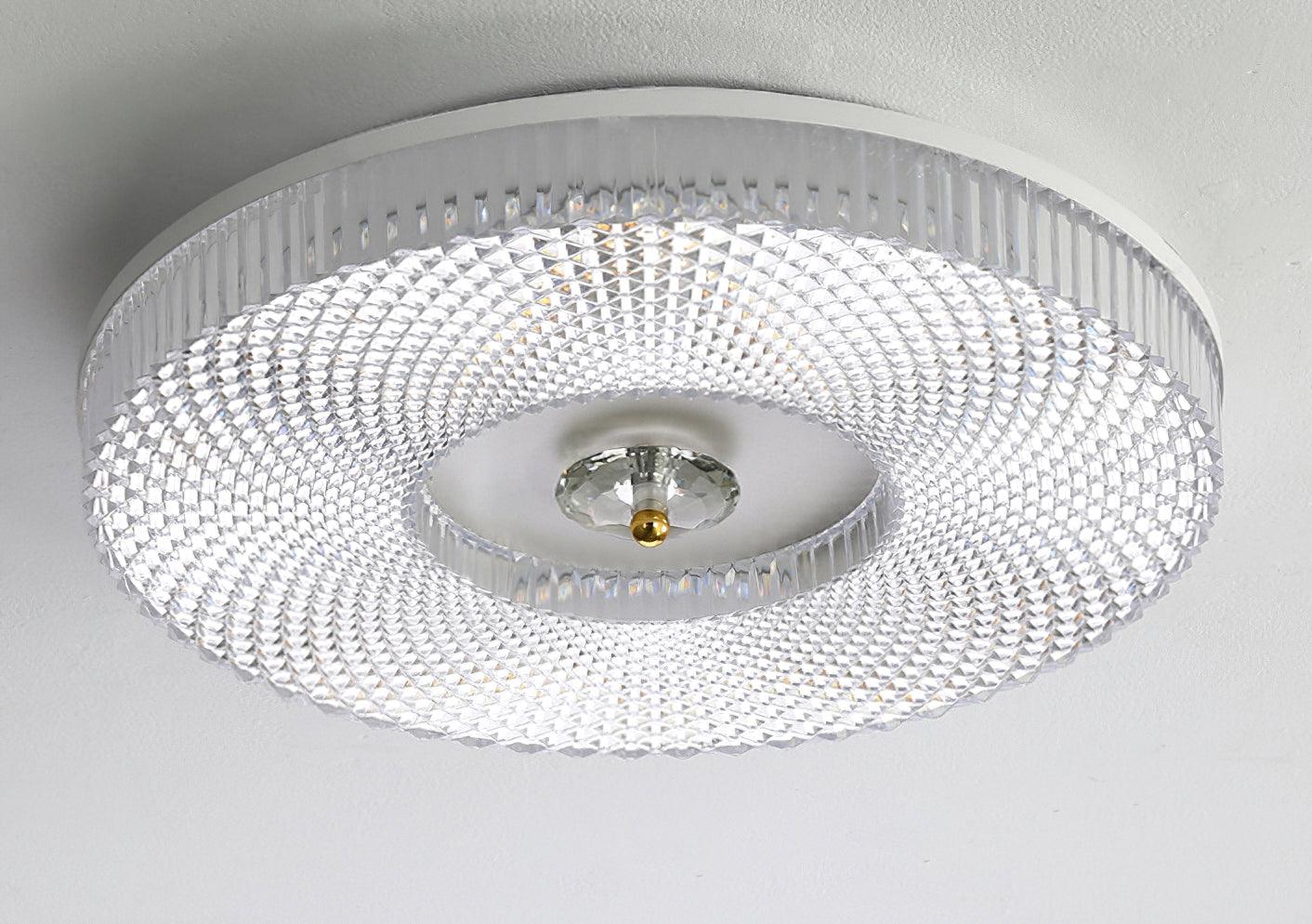 Ayla LED Flush Mount Ceiling Light | Metal & Acrylic | 40cm or 50cm Diameter