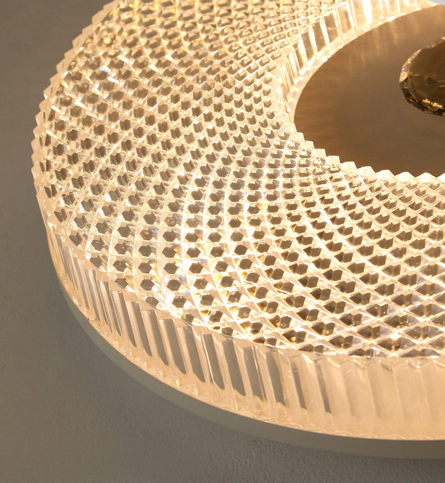 Ayla LED Flush Mount Ceiling Light | Metal & Acrylic | 40cm or 50cm Diameter