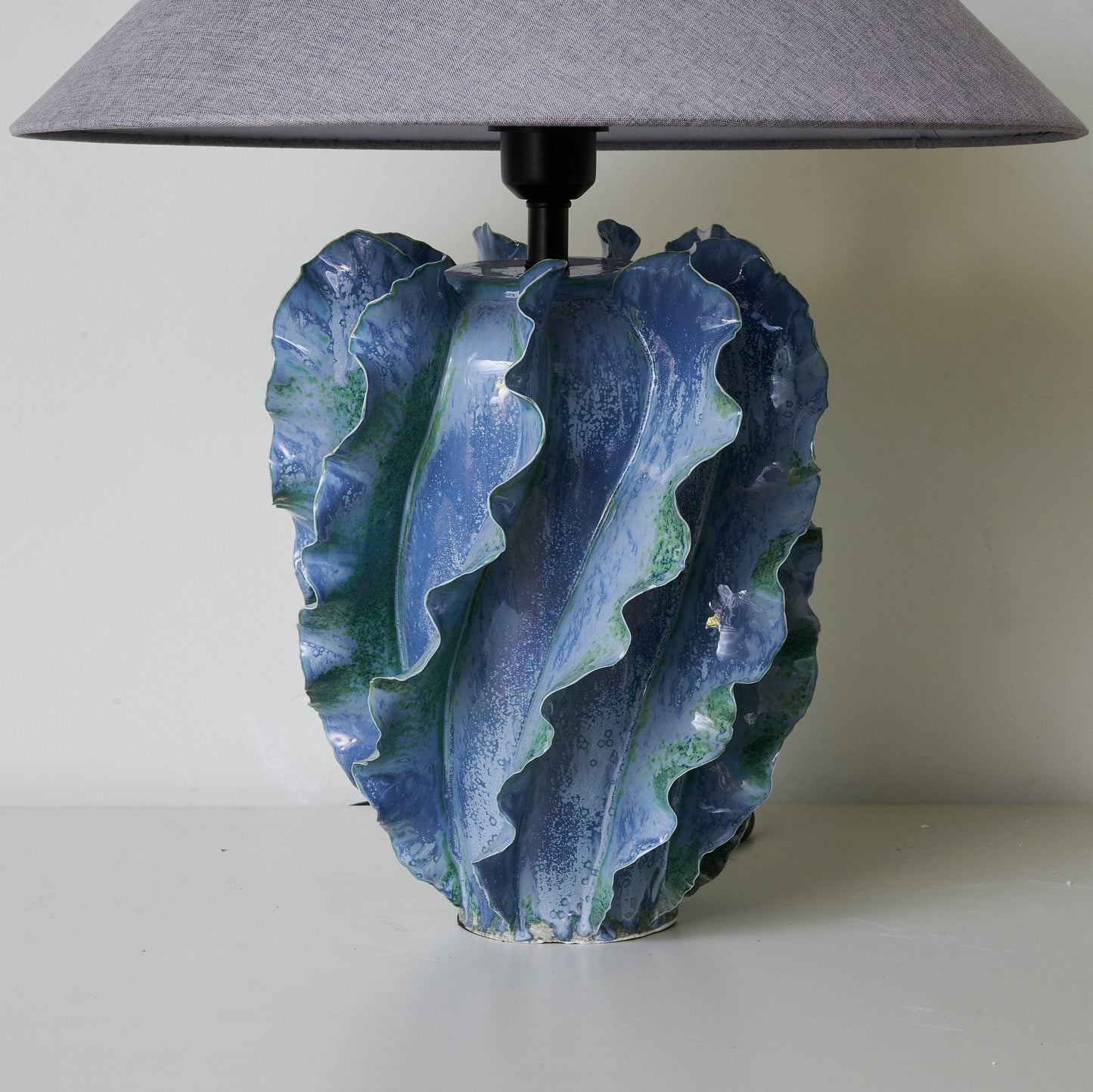 Azure Wave Table Lamp | Ceramic Base | Blue