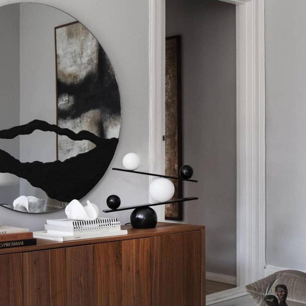 Balance Table Lamp | Marble, Glass | Black, Gold