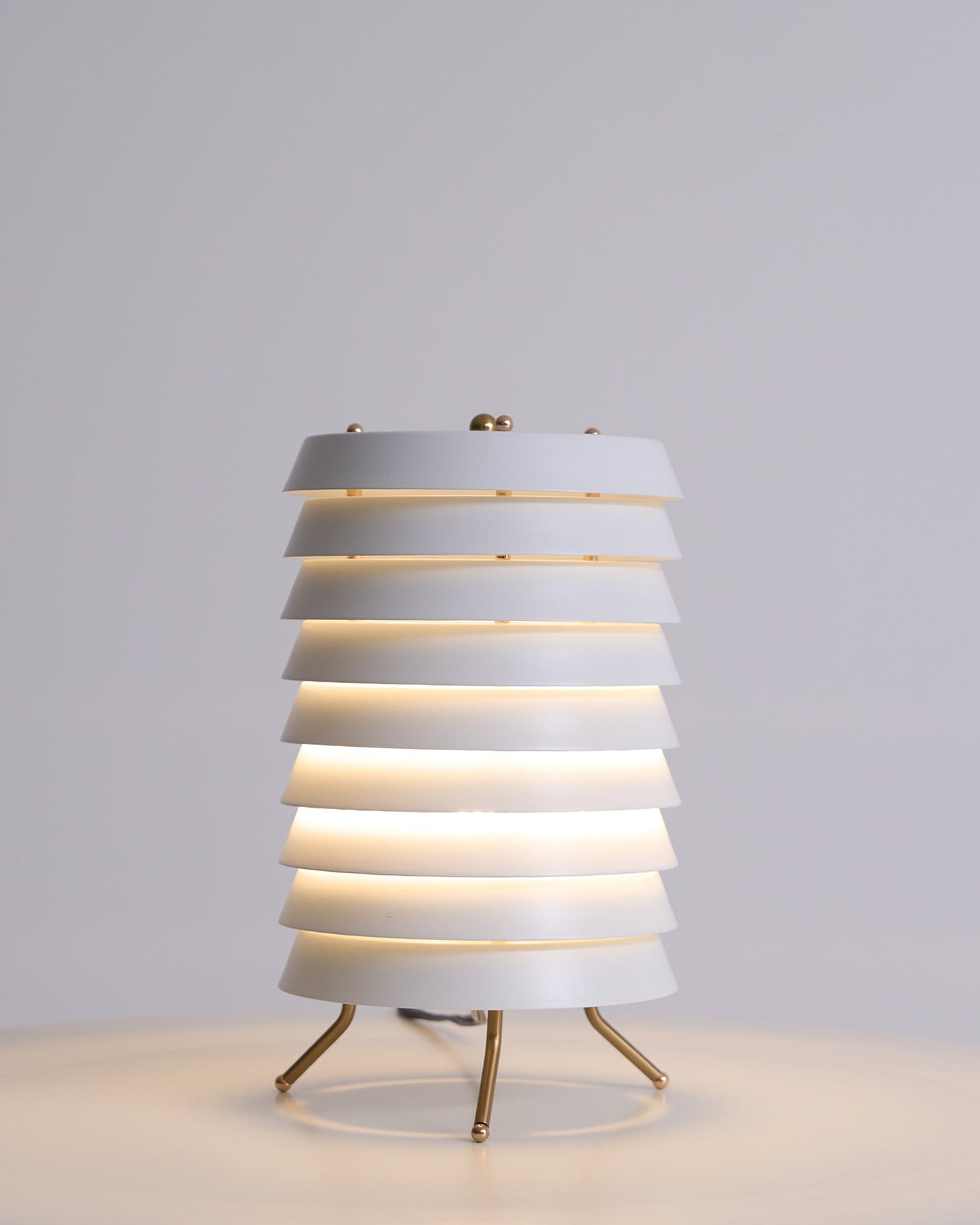 Baltic Tower Table Lamp | Metal | White Shade