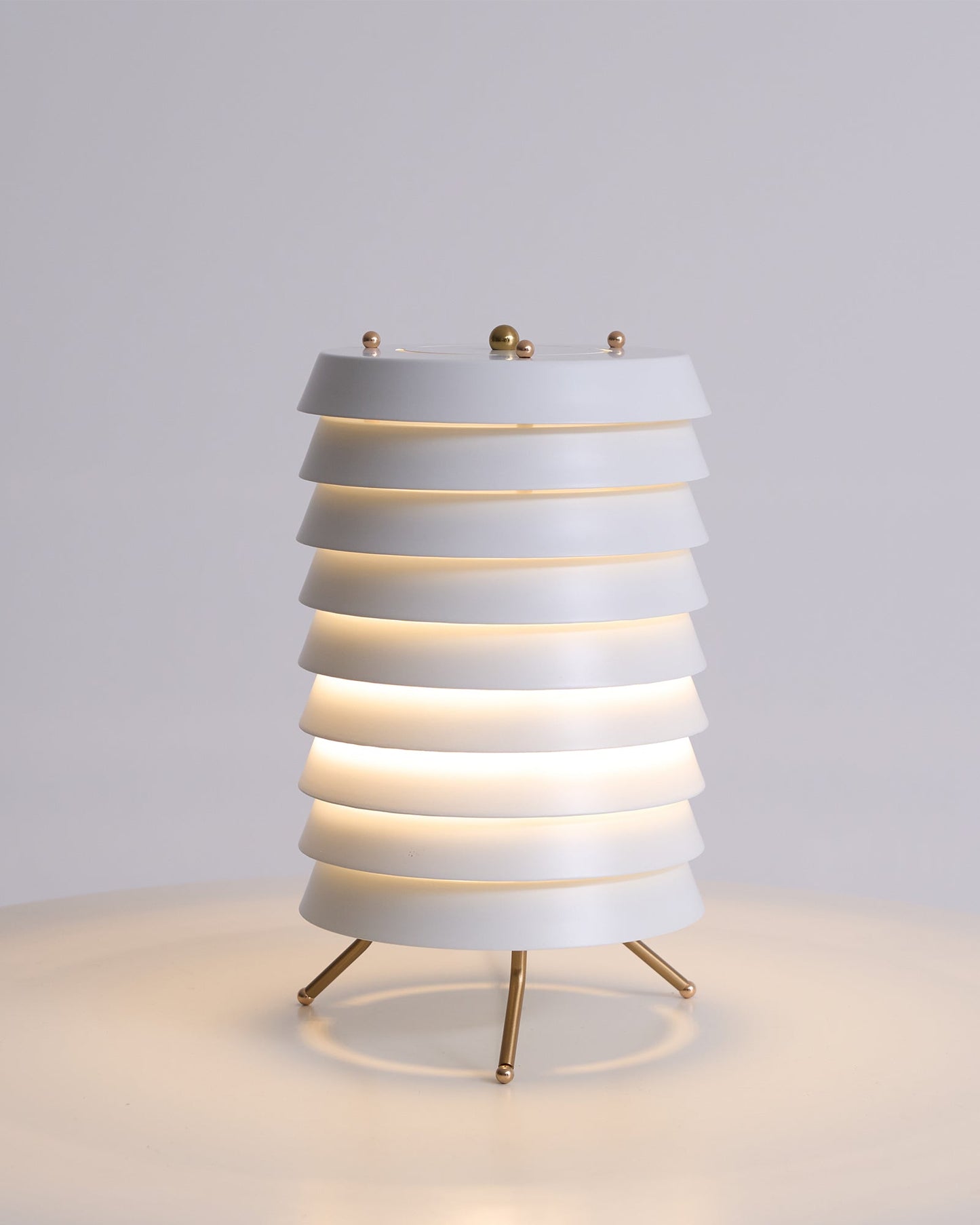 Baltic Tower Table Lamp | Metal | White Shade