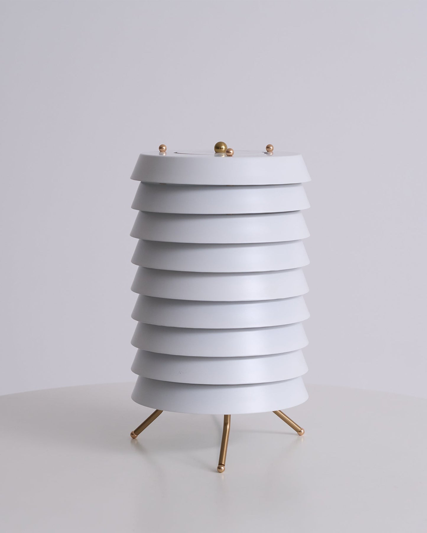Baltic Tower Table Lamp | Metal | White Shade