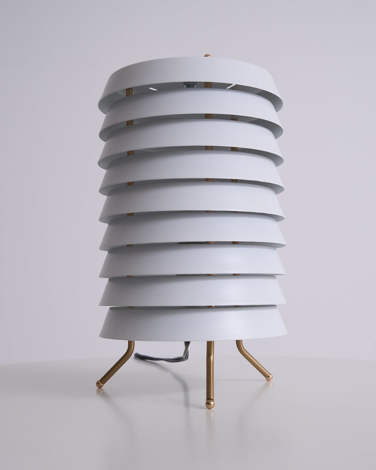 Baltic Tower Table Lamp | Metal | White Shade