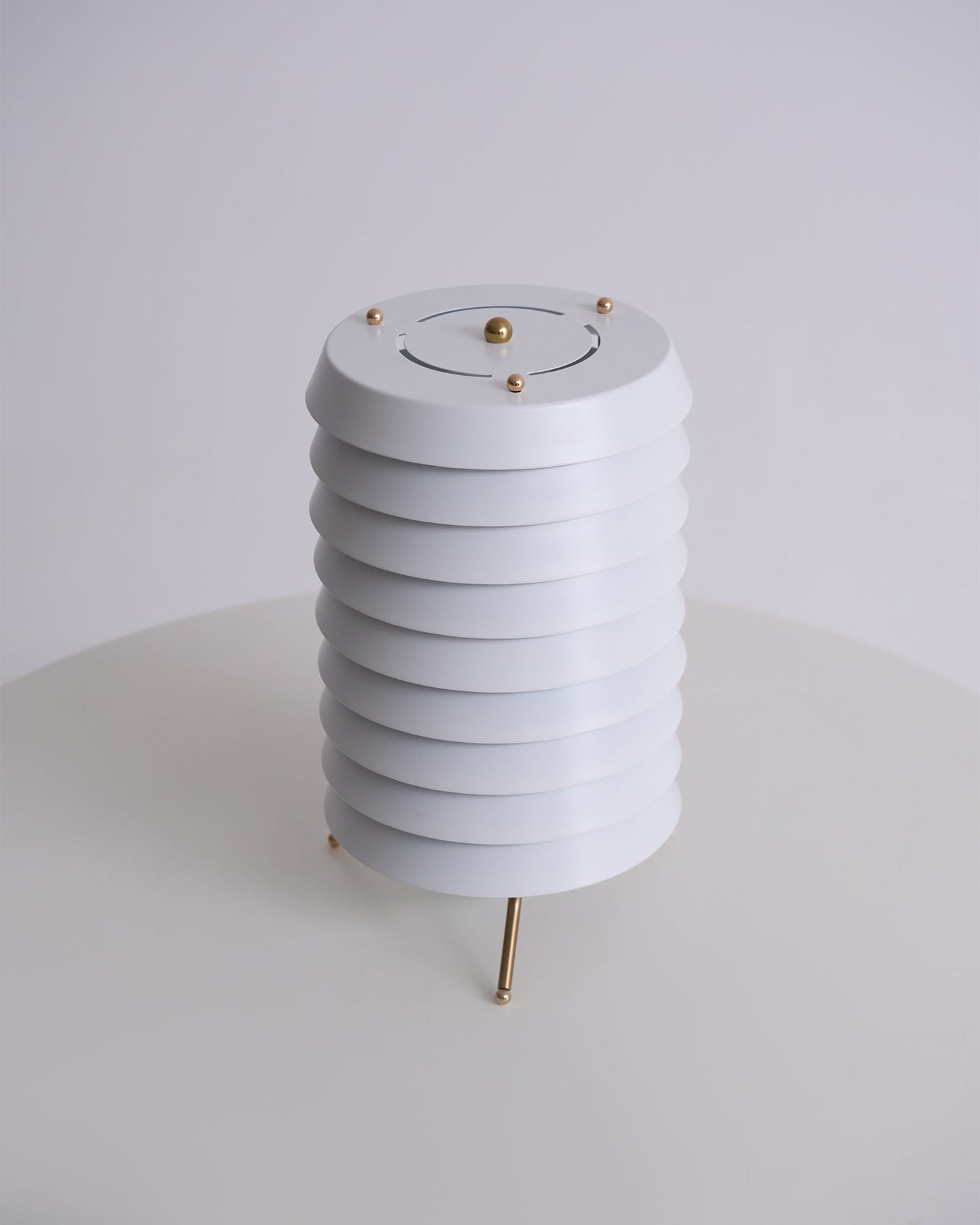 Baltic Tower Table Lamp | Metal | White Shade