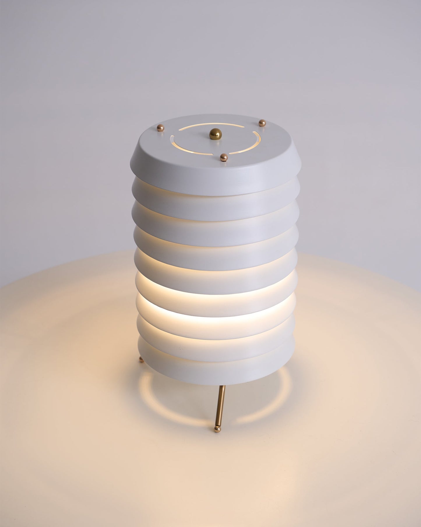 Baltic Tower Table Lamp | Metal | White Shade