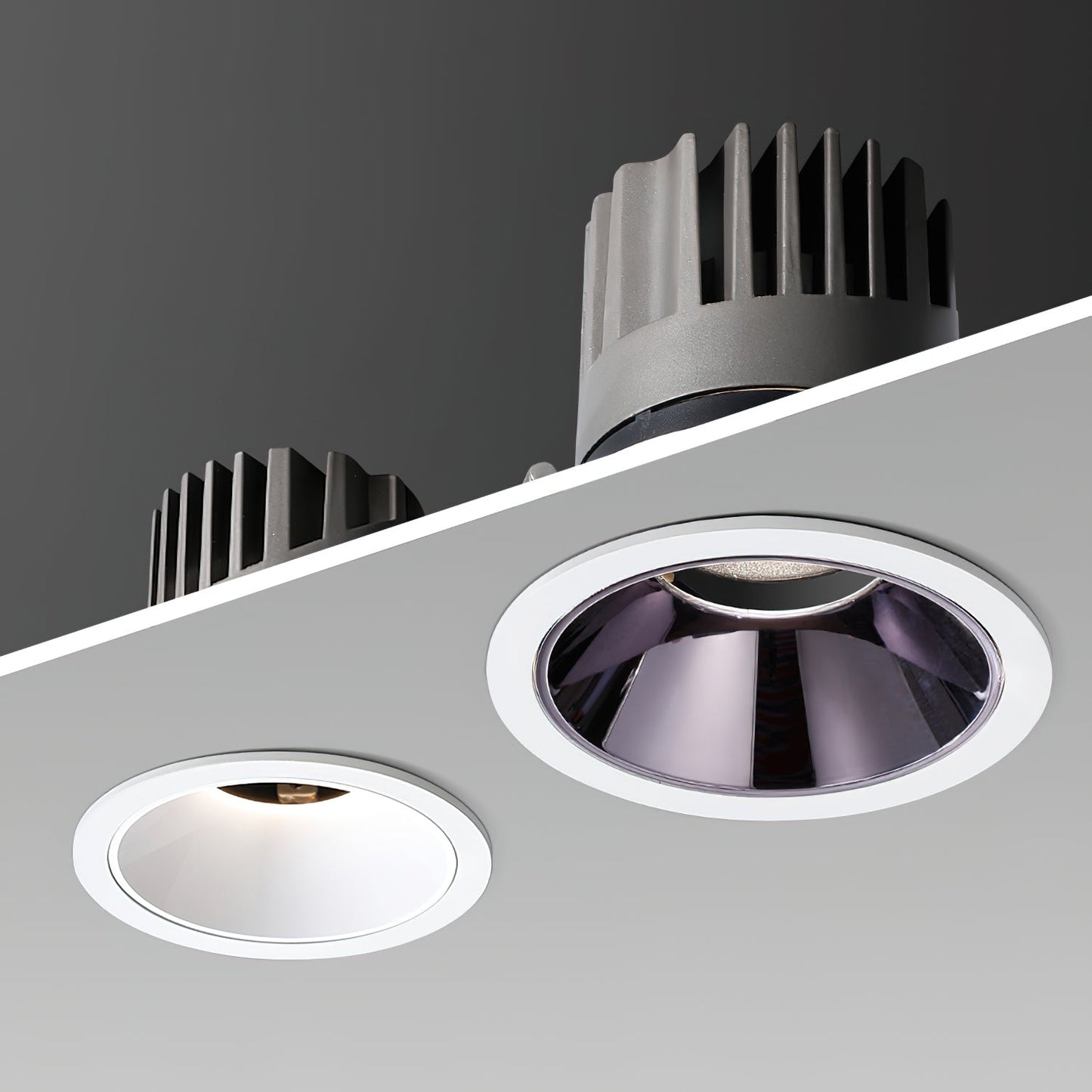 Beam Recessed LED Downlight | Aluminum | White or Black