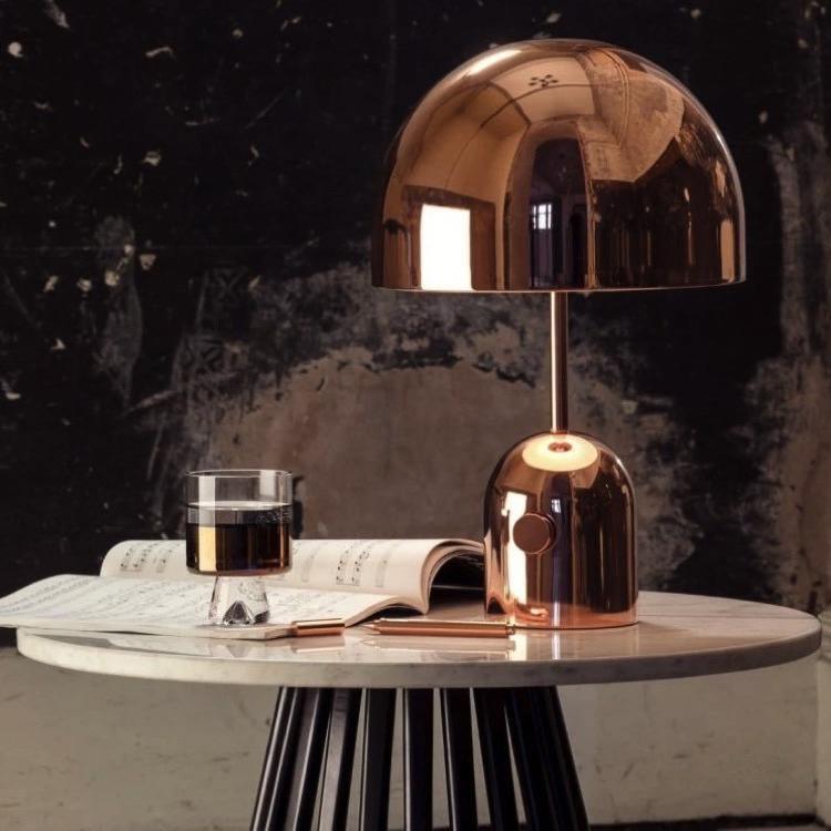 Bell Table Lamp | Metal & Acrylic | Gold, Rose Gold, Chrome