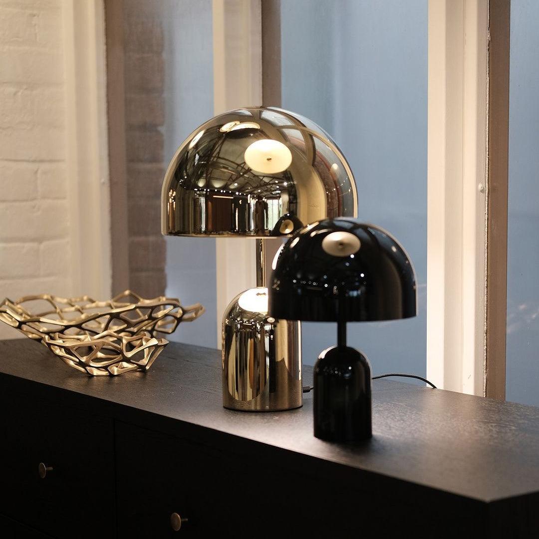 Bell Table Lamp | Metal & Acrylic | Gold, Rose Gold, Chrome