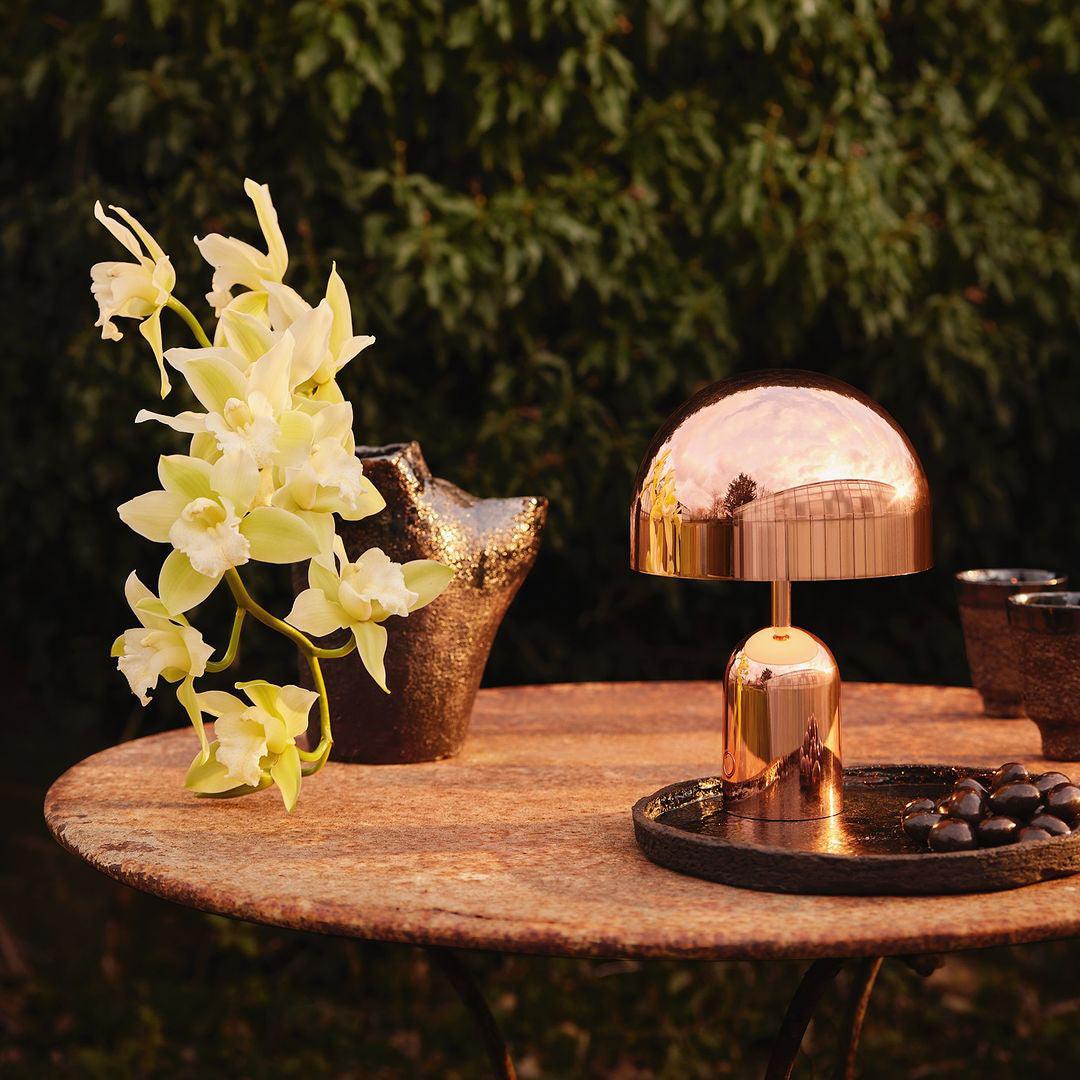 Bell Table Lamp | Metal & Acrylic | Gold, Rose Gold, Chrome