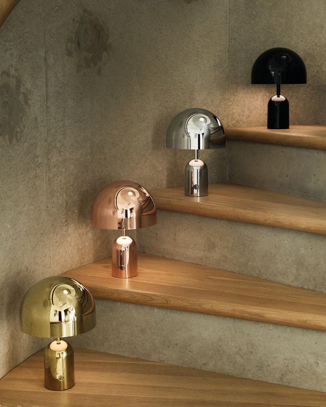 Bell Table Lamp | Metal & Acrylic | Gold, Rose Gold, Chrome