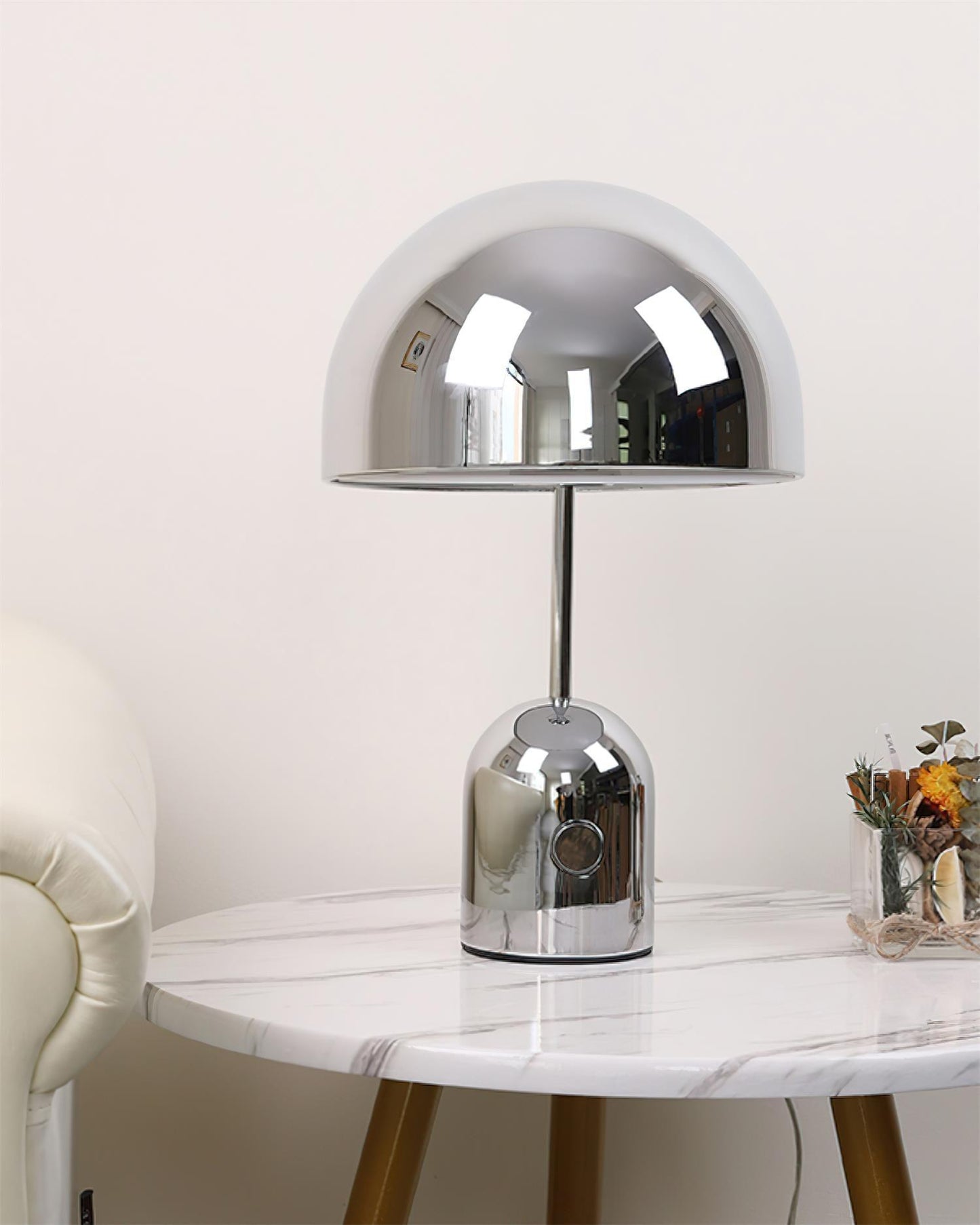 Bell Table Lamp | Metal & Acrylic | Gold, Rose Gold, Chrome