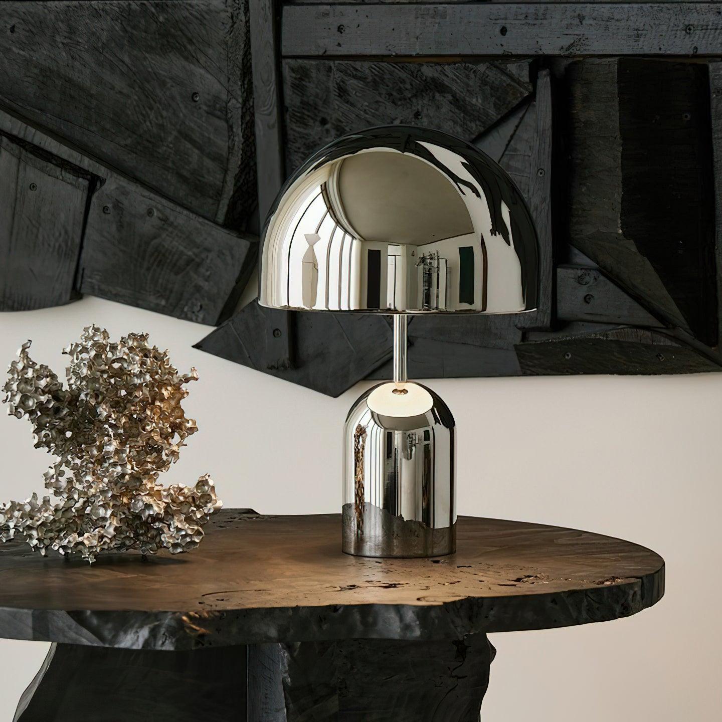 Bell Table Lamp | Metal & Acrylic | Gold, Rose Gold, Chrome