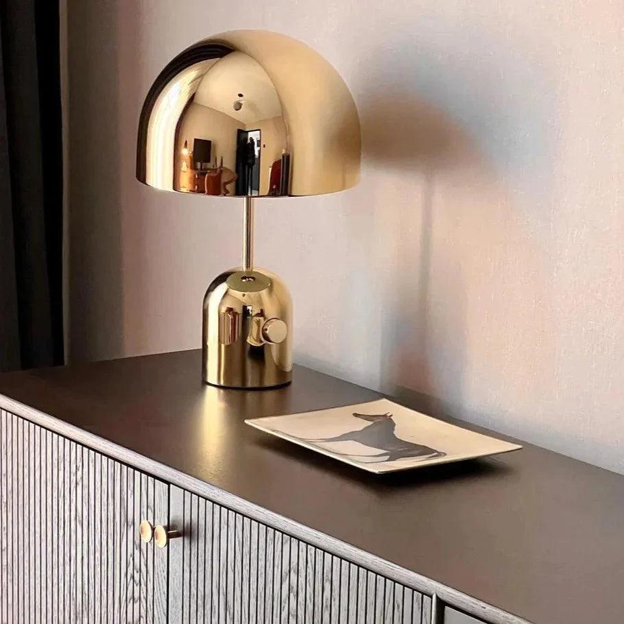 Bell Table Lamp | Metal & Acrylic | Gold, Rose Gold, Chrome