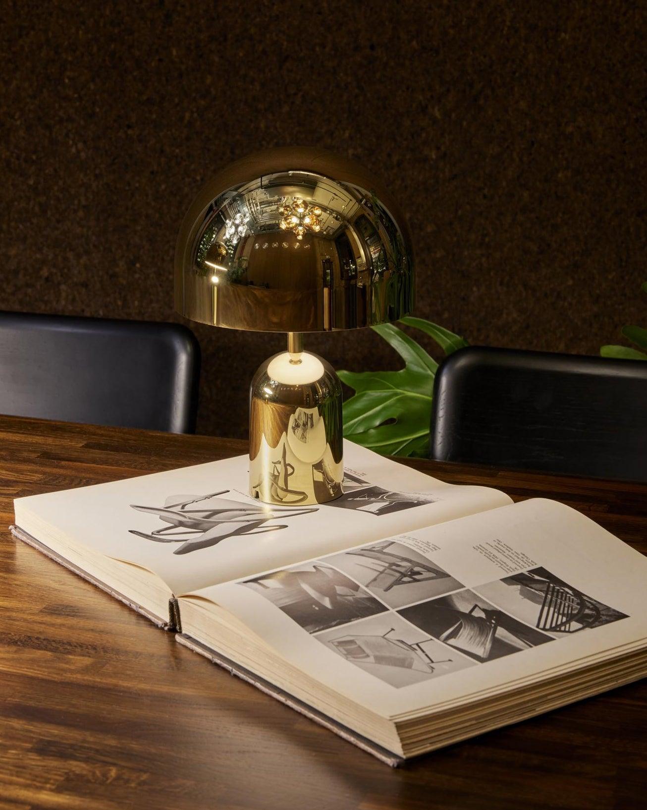 Bell Table Lamp | Metal & Acrylic | Gold, Rose Gold, Chrome