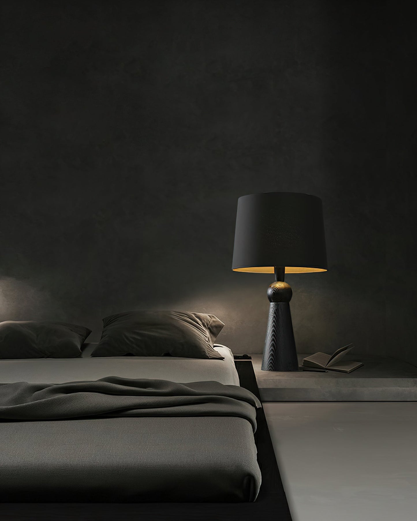 Bella Table Lamp | Metal, Wood, Fabric | Wood Color, Walnut Color, Black
