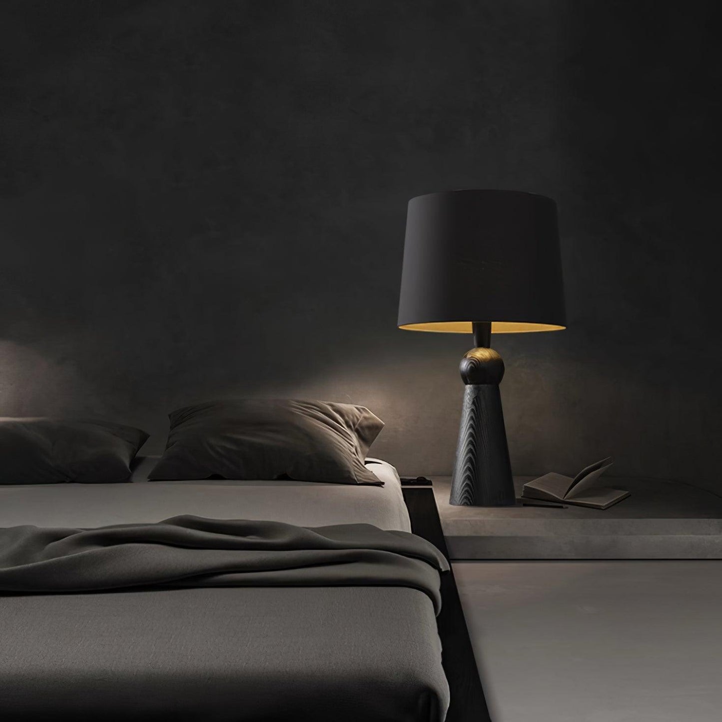 Bella Table Lamp | Metal, Wood, Fabric | Wood Color, Walnut Color, Black