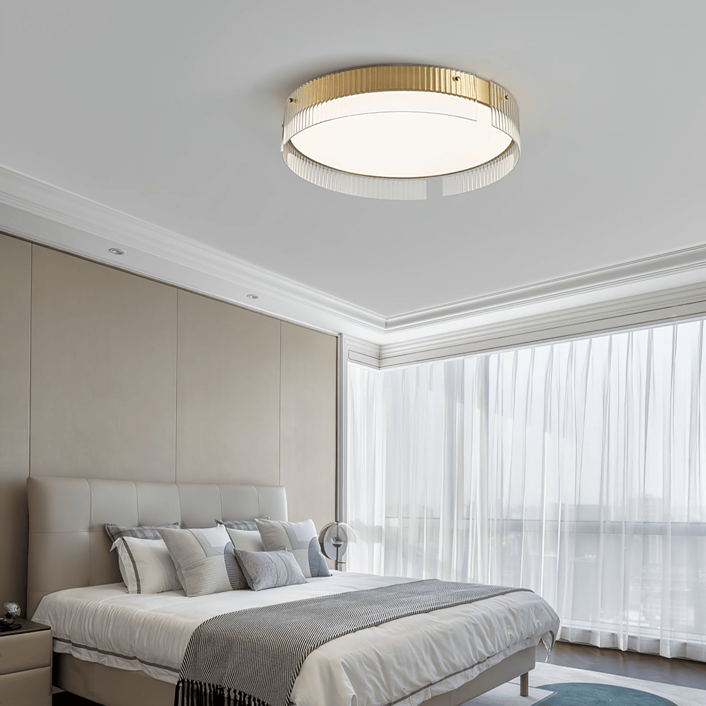 Bellatrix Ceiling Light | Brass Acrylic | Gold/Black