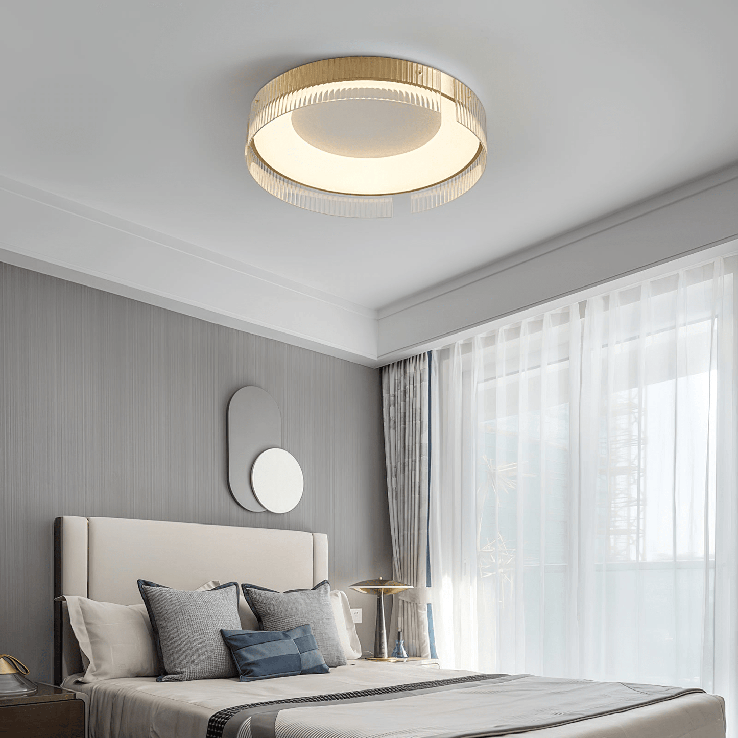 Bellatrix Ceiling Light | Brass Acrylic | Gold/Black