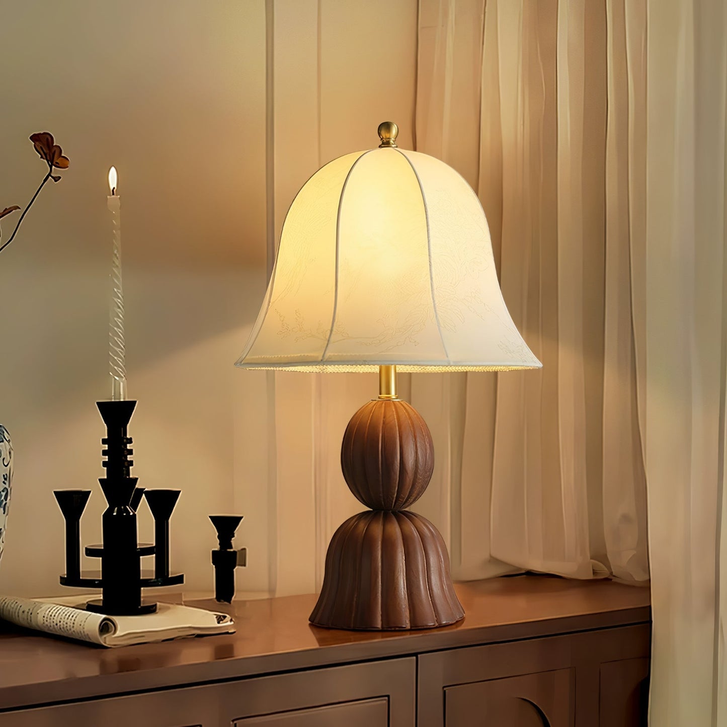 Bellora Table Lamp | Fabric Shade | Beige