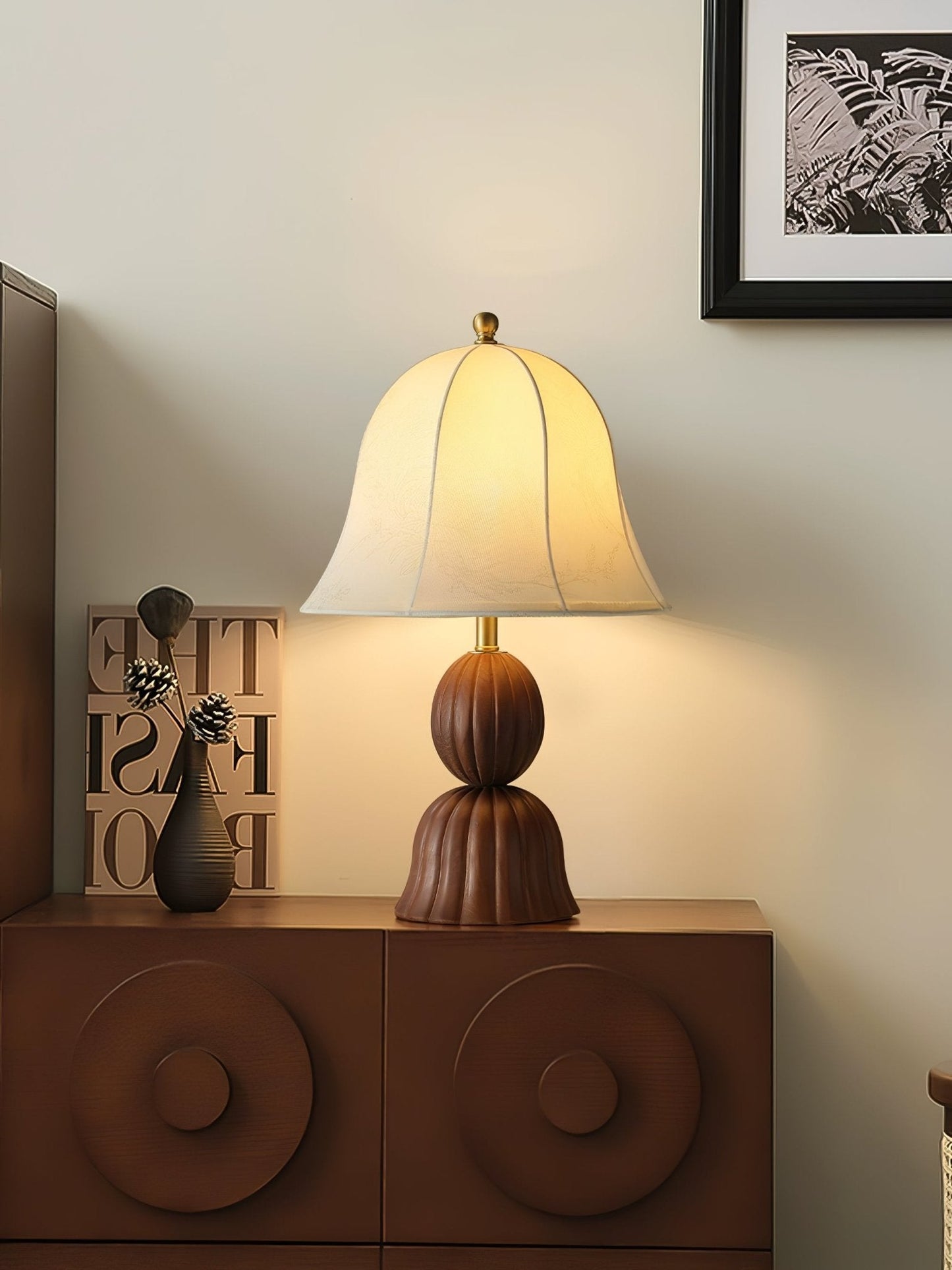 Bellora Table Lamp | Fabric Shade | Beige