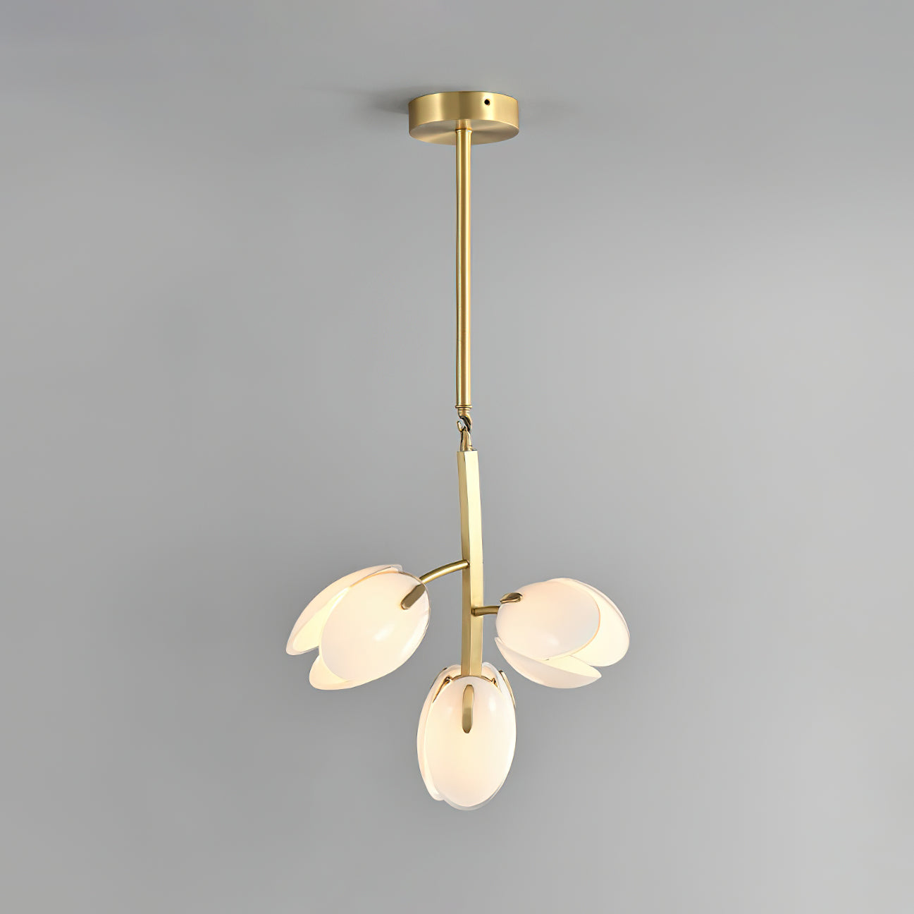 Belluno Chandelier | Brass & Opal Glass | 3, 5, or 8 Lights