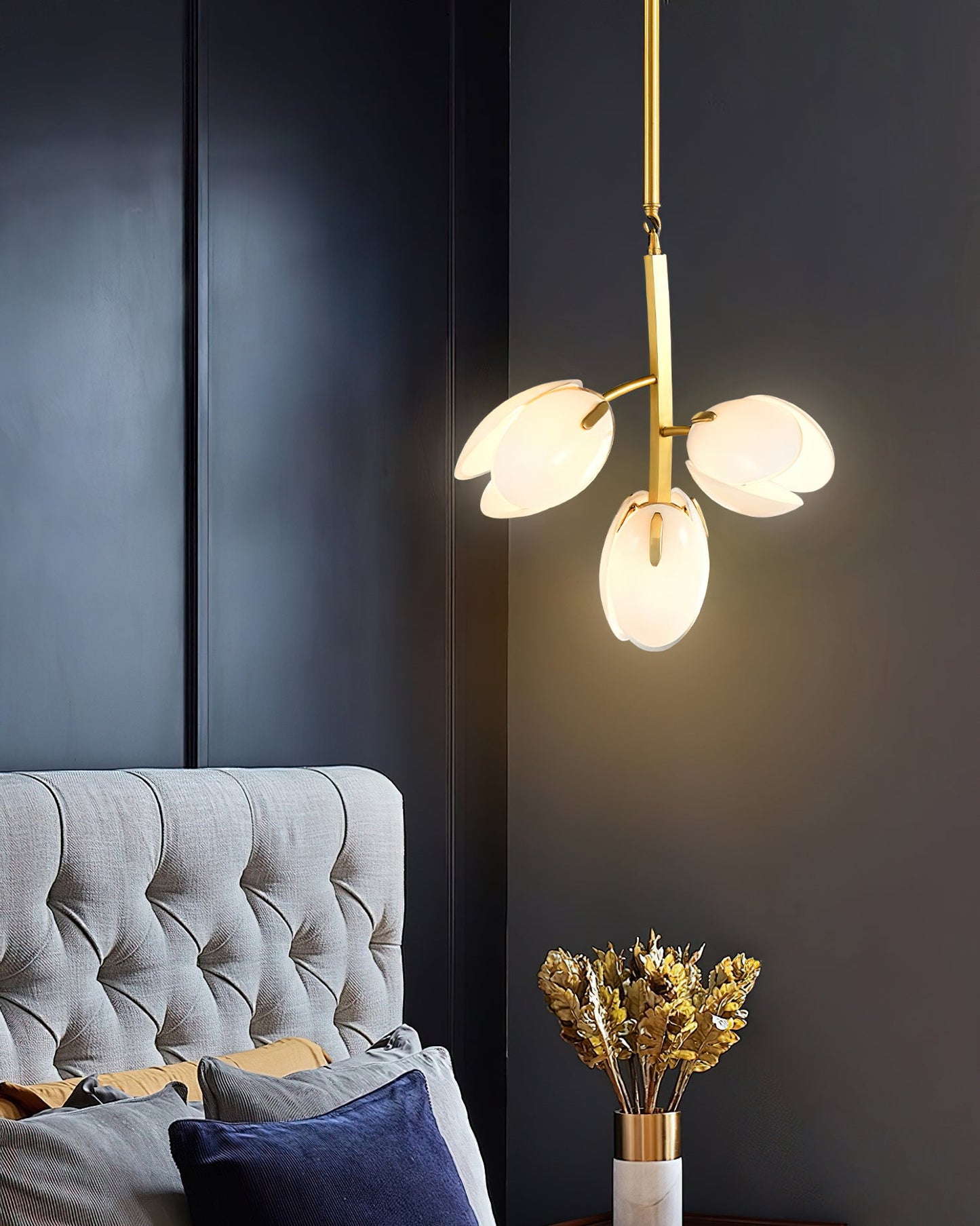 Belluno Chandelier | Brass & Opal Glass | 3, 5, or 8 Lights