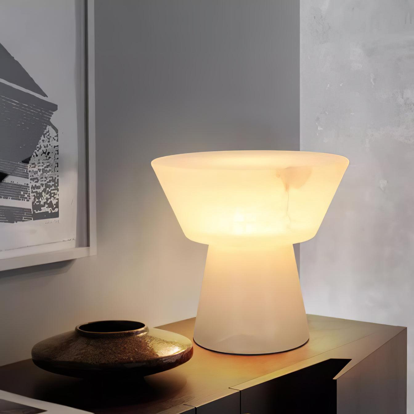 Beta Marble Table Lamp | Brass & Marble | White