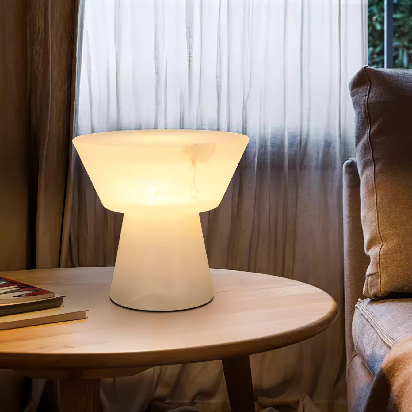 Beta Marble Table Lamp | Brass & Marble | White