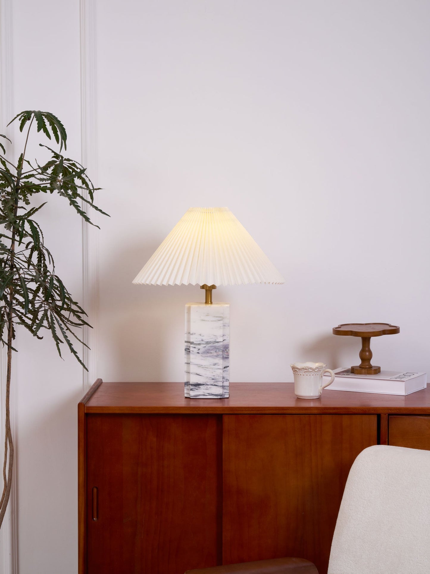 Bianca Marble Table Lamp | Marble | White