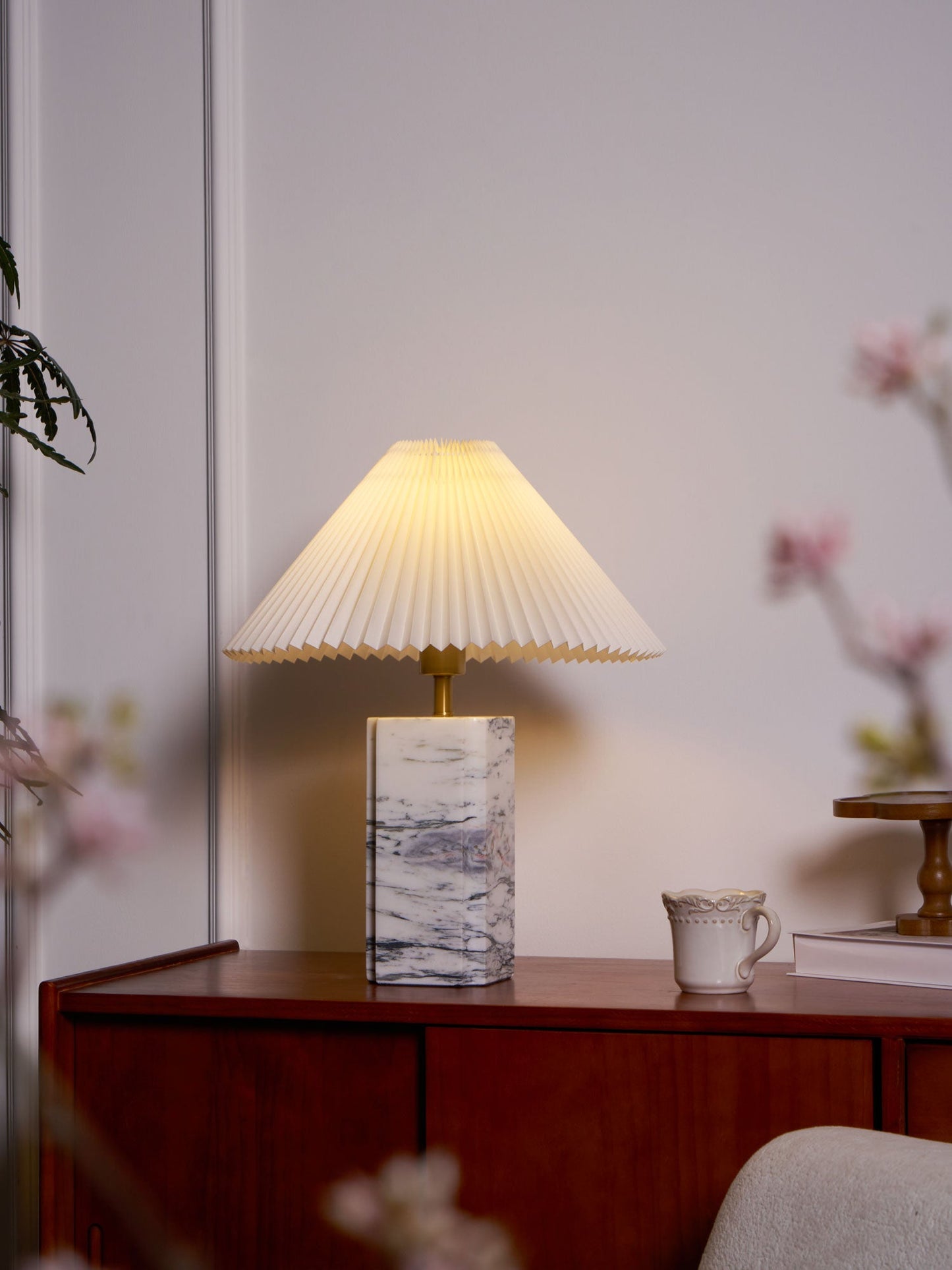 Bianca Marble Table Lamp | Marble | White