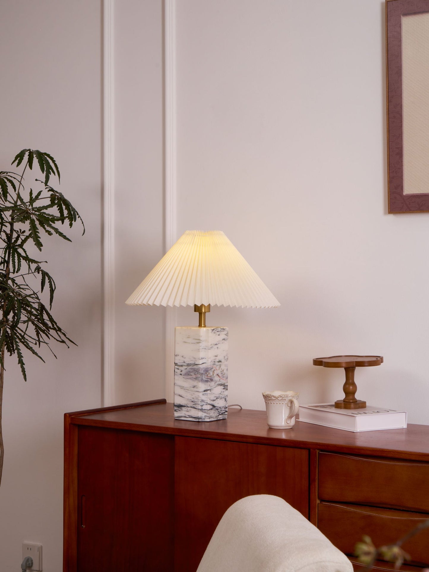 Bianca Marble Table Lamp | Marble | White