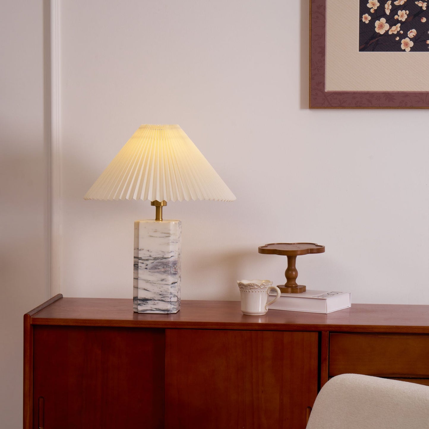 Bianca Marble Table Lamp | Marble | White