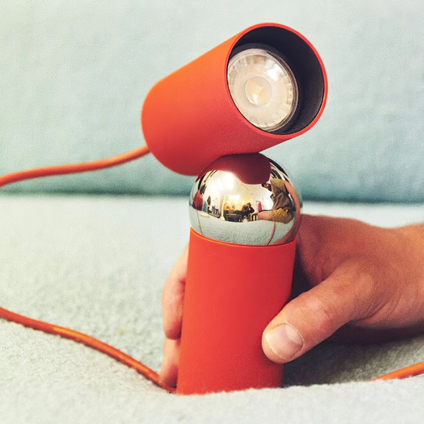 Bilboquet Table Lamp | Metal & Plastic | Red, Green, Beige