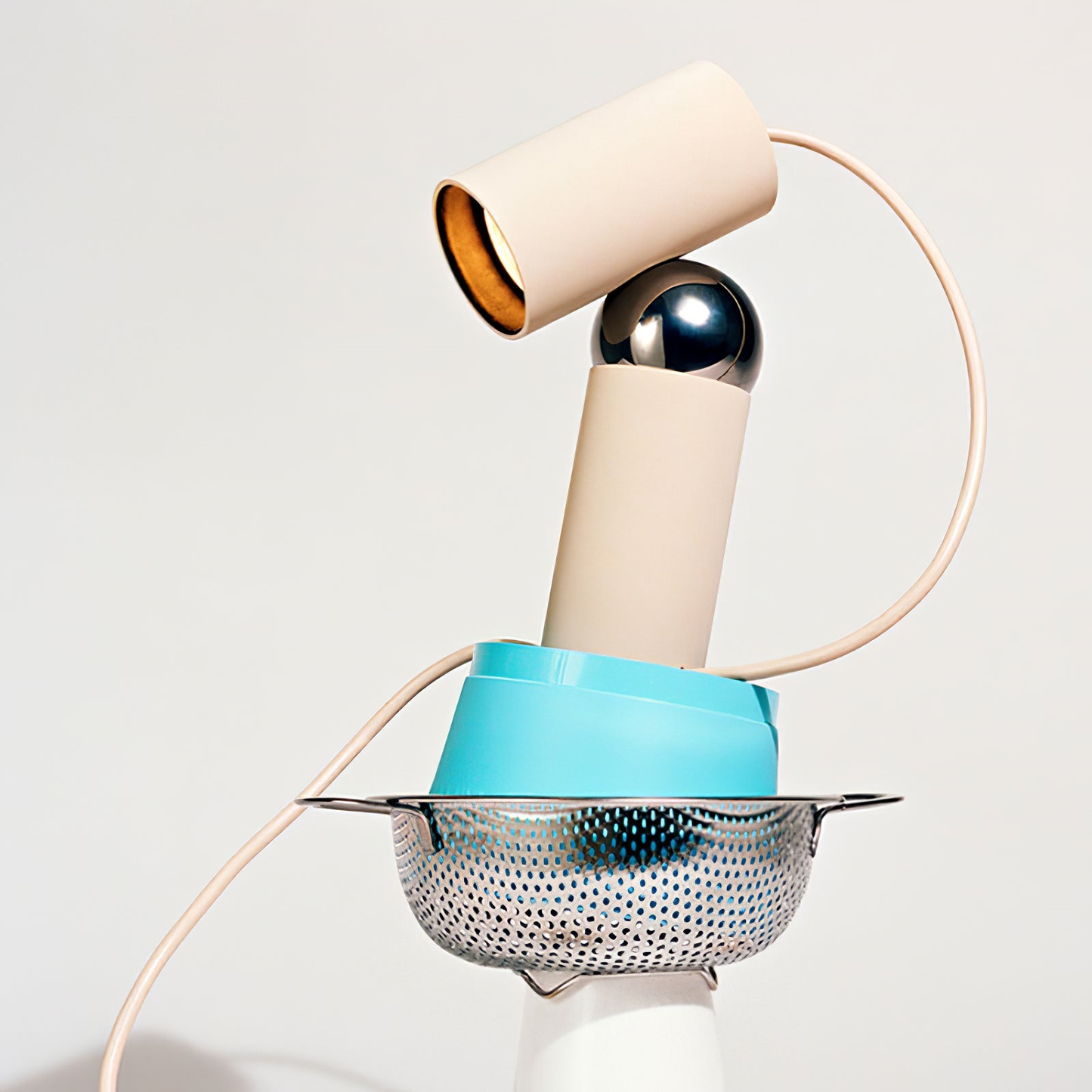 Bilboquet Table Lamp | Metal & Plastic | Red, Green, Beige