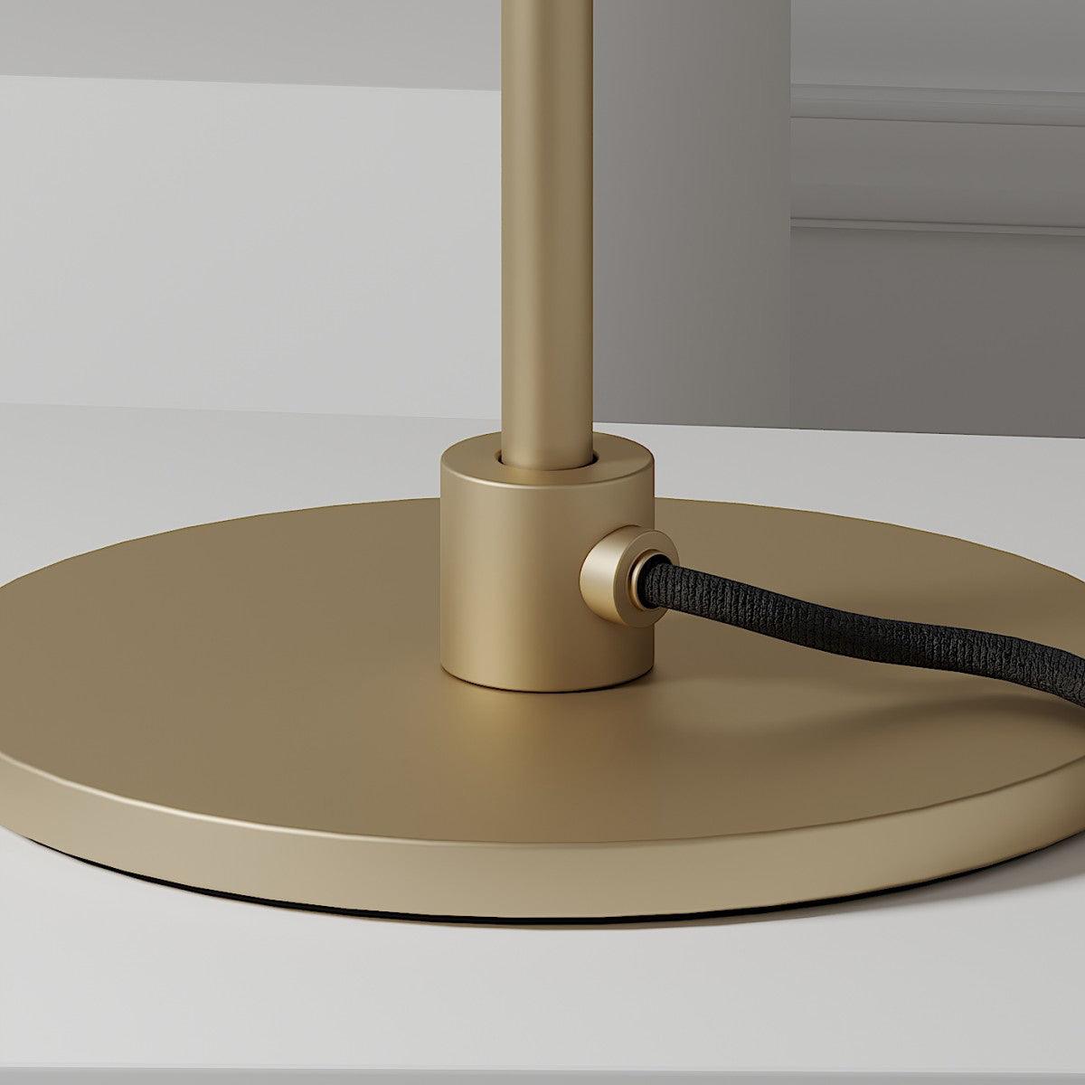 Solara Table Lamp | Brass & Glass | Clear or Grey Shade