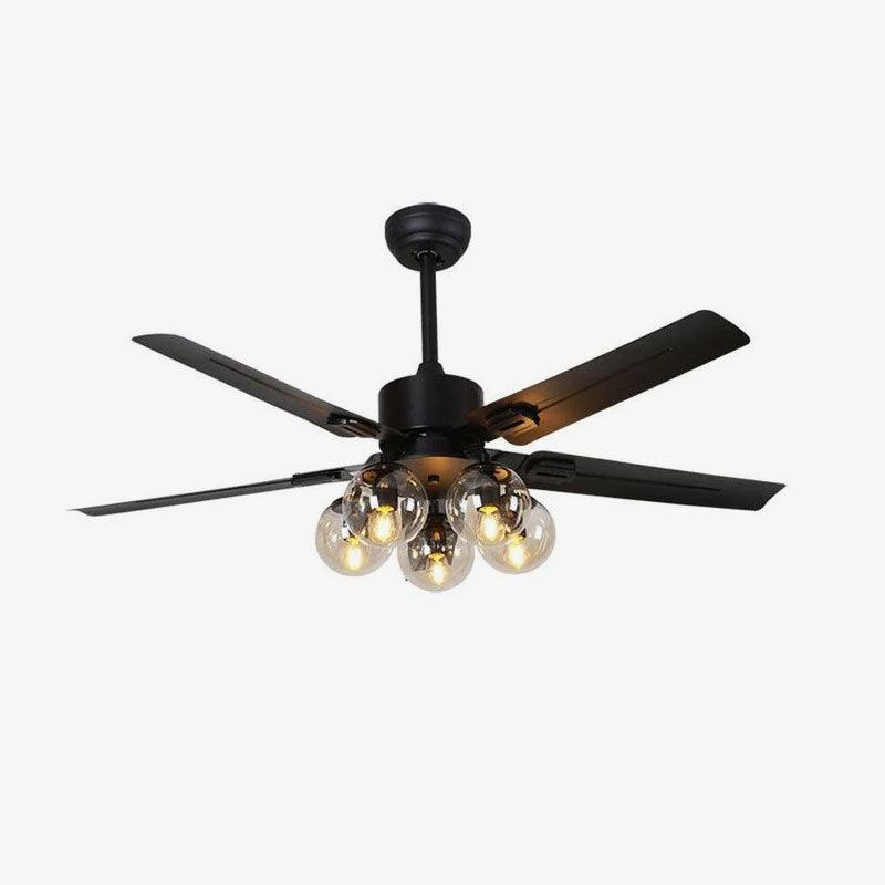Ceiling Fan Light | Black Metal | 42/48/52 inch