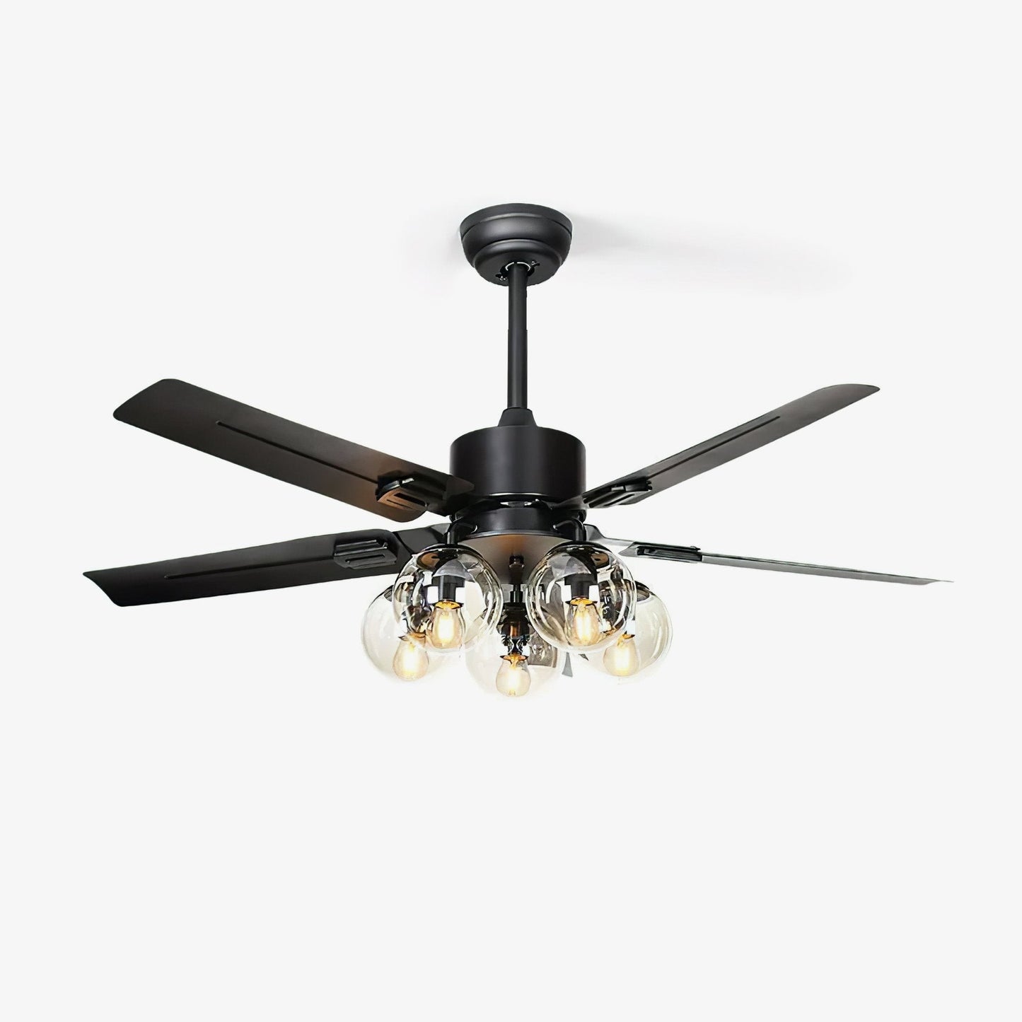 Ceiling Fan Light | Black Metal | 42/48/52 inch