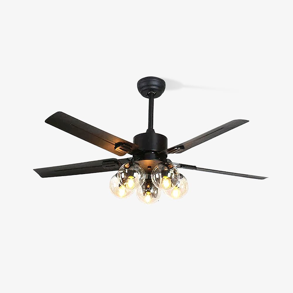 Ceiling Fan Light | Black Metal | 42/48/52 inch