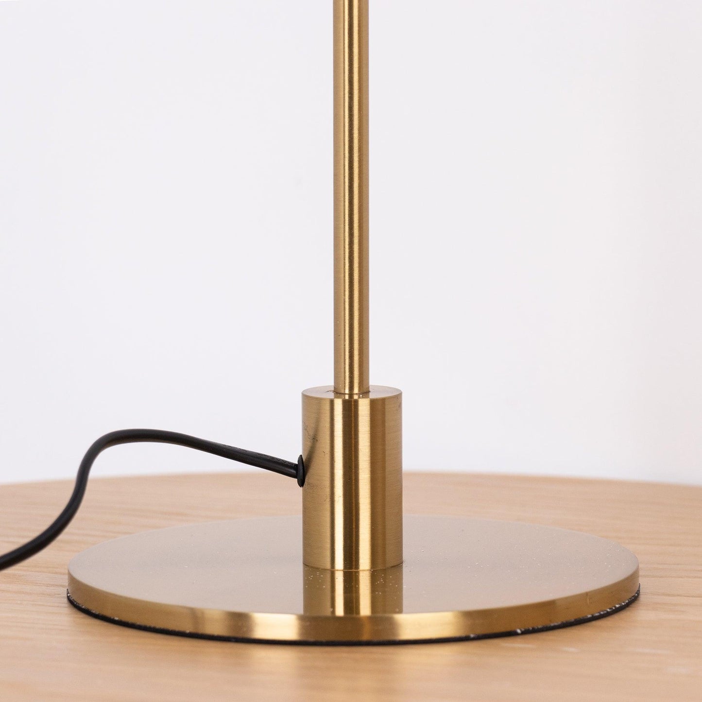 Solara Table Lamp | Brass & Glass | Clear or Grey Shade