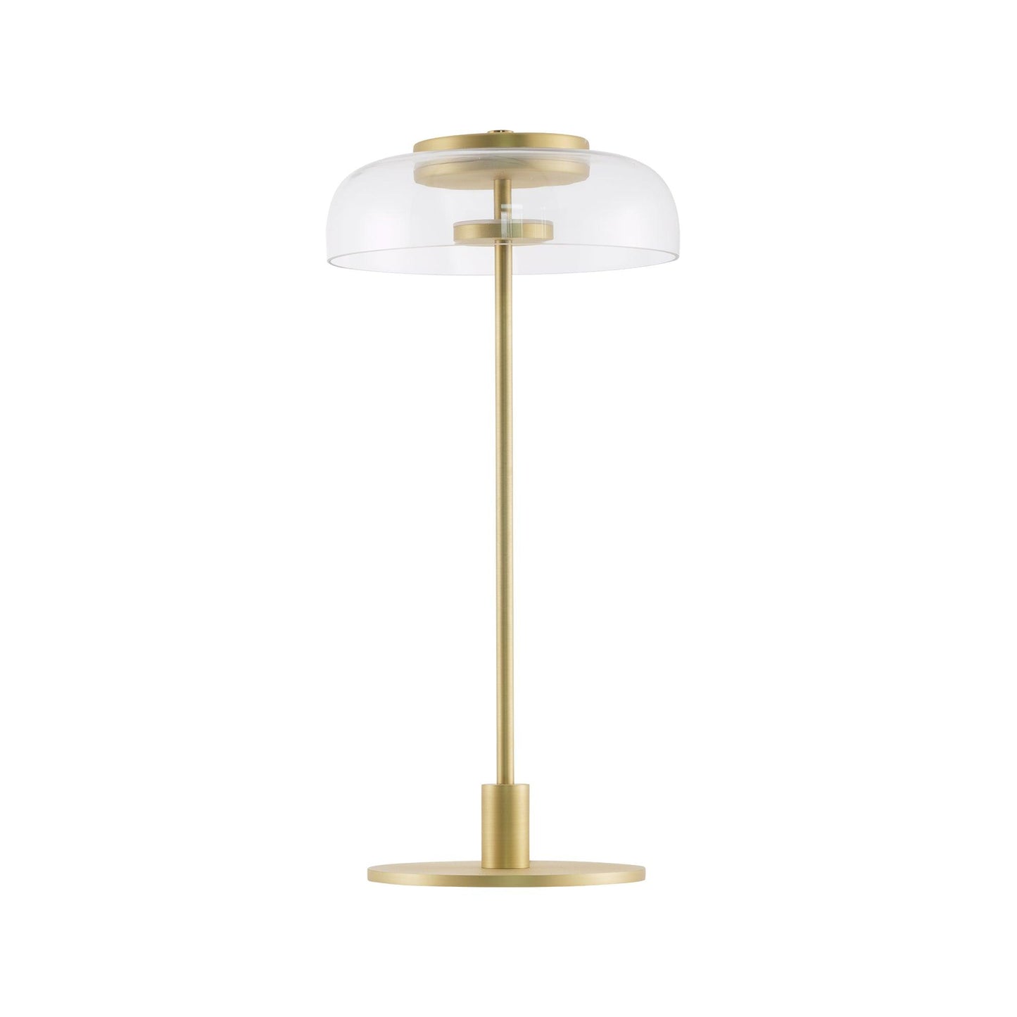 Solara Table Lamp | Brass & Glass | Clear or Grey Shade