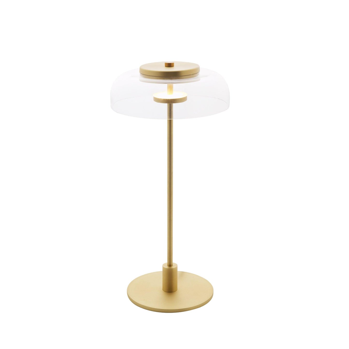 Solara Table Lamp | Brass & Glass | Clear or Grey Shade