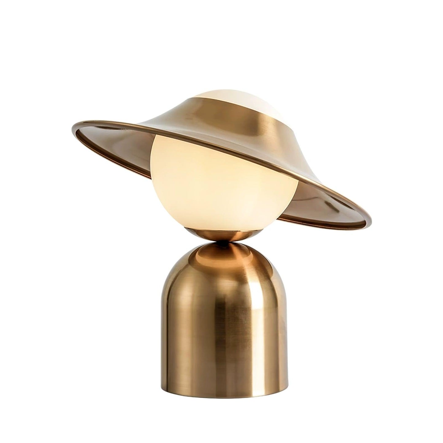 Bonbon Disc Table Lamp | Metal, Iron, Glass | Gold, White