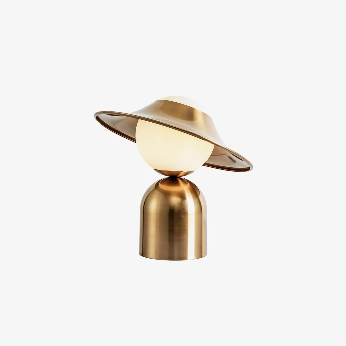 Bonbon Disc Table Lamp | Metal, Iron, Glass | Gold, White