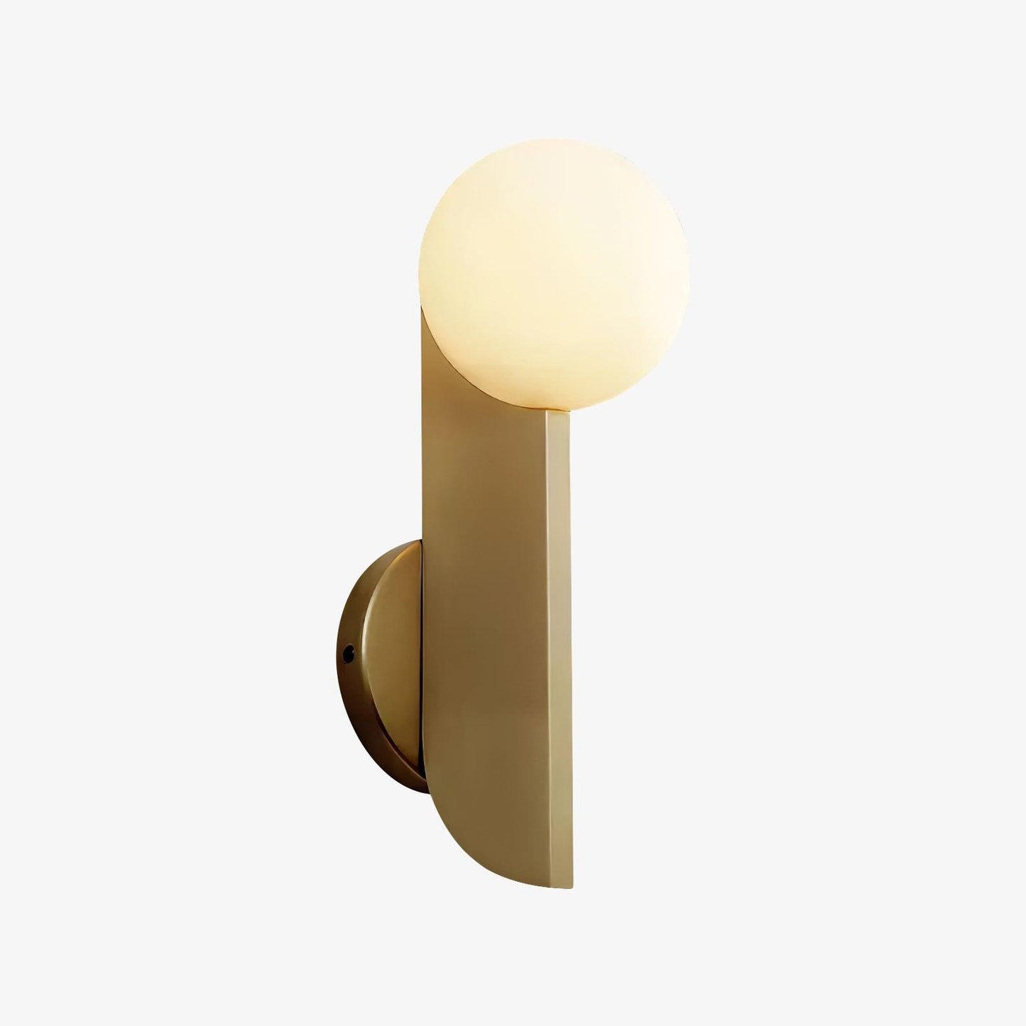 Bower Sconce | Brass and Glass | White