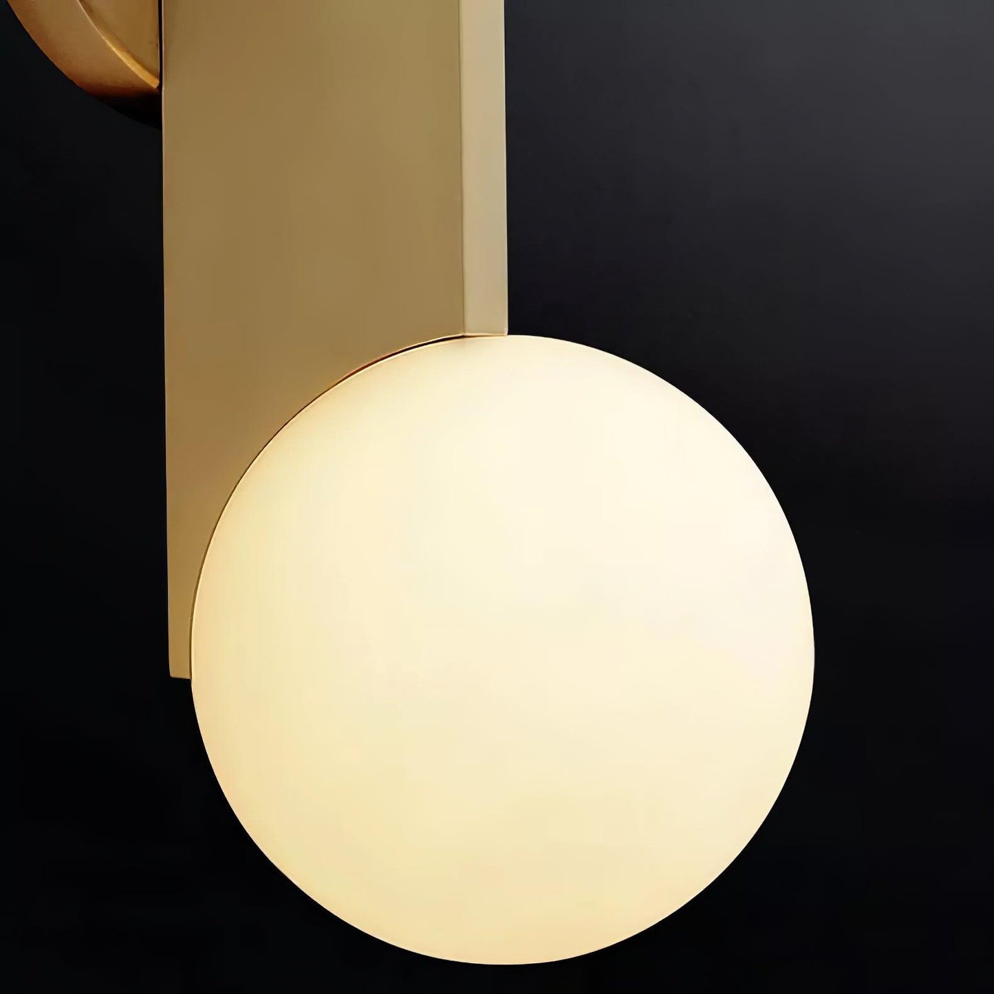 Bower Sconce | Brass and Glass | White