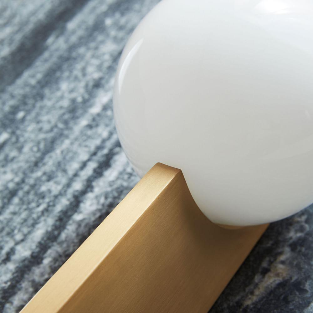 Bower Sconce | Brass and Glass | White