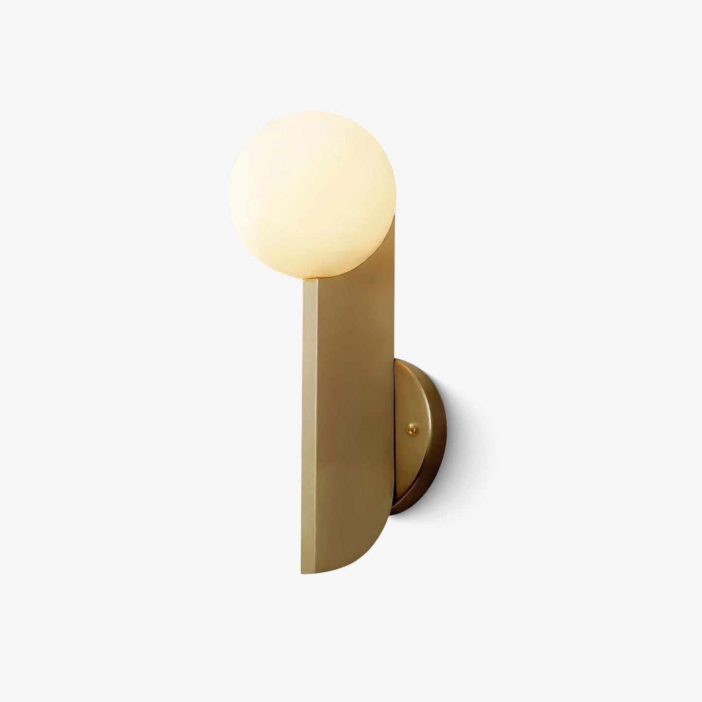 Bower Sconce | Brass and Glass | White
