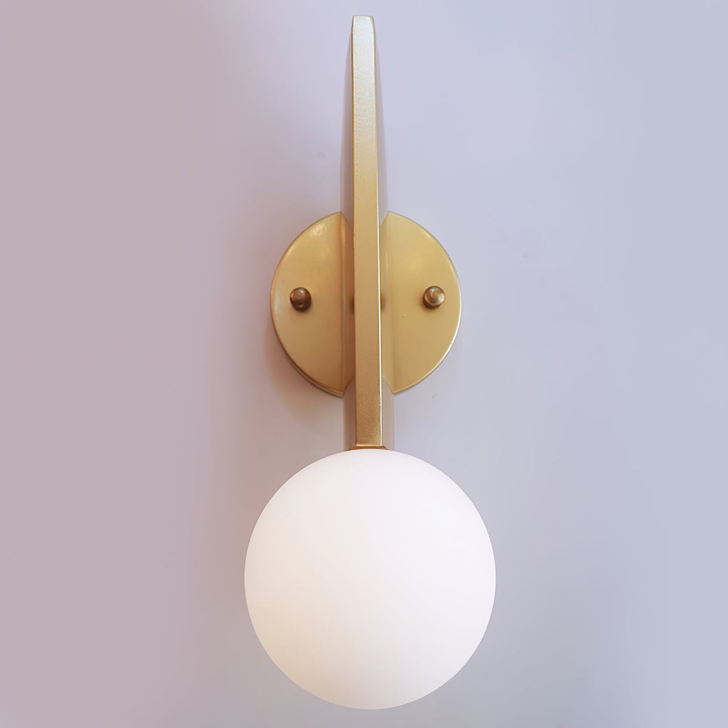 Bower Sconce | Brass and Glass | White